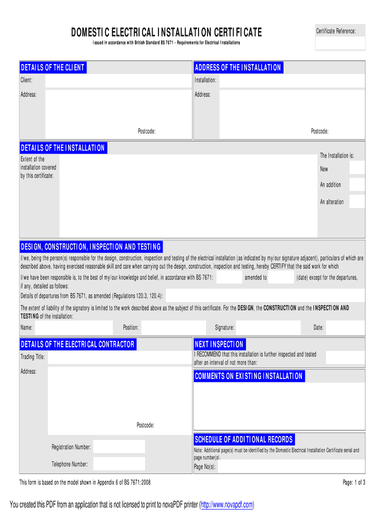 Exploring the Importance of the Domestic Electrical Installation Certificate
